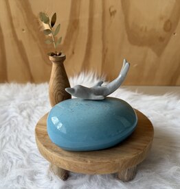 Urn Blauw met dolfijn