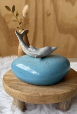 Urn Blauw met dolfijn