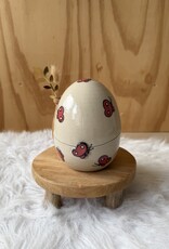 Urn beige met vlinders