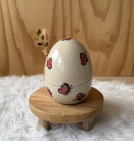 Urn beige met vlinders