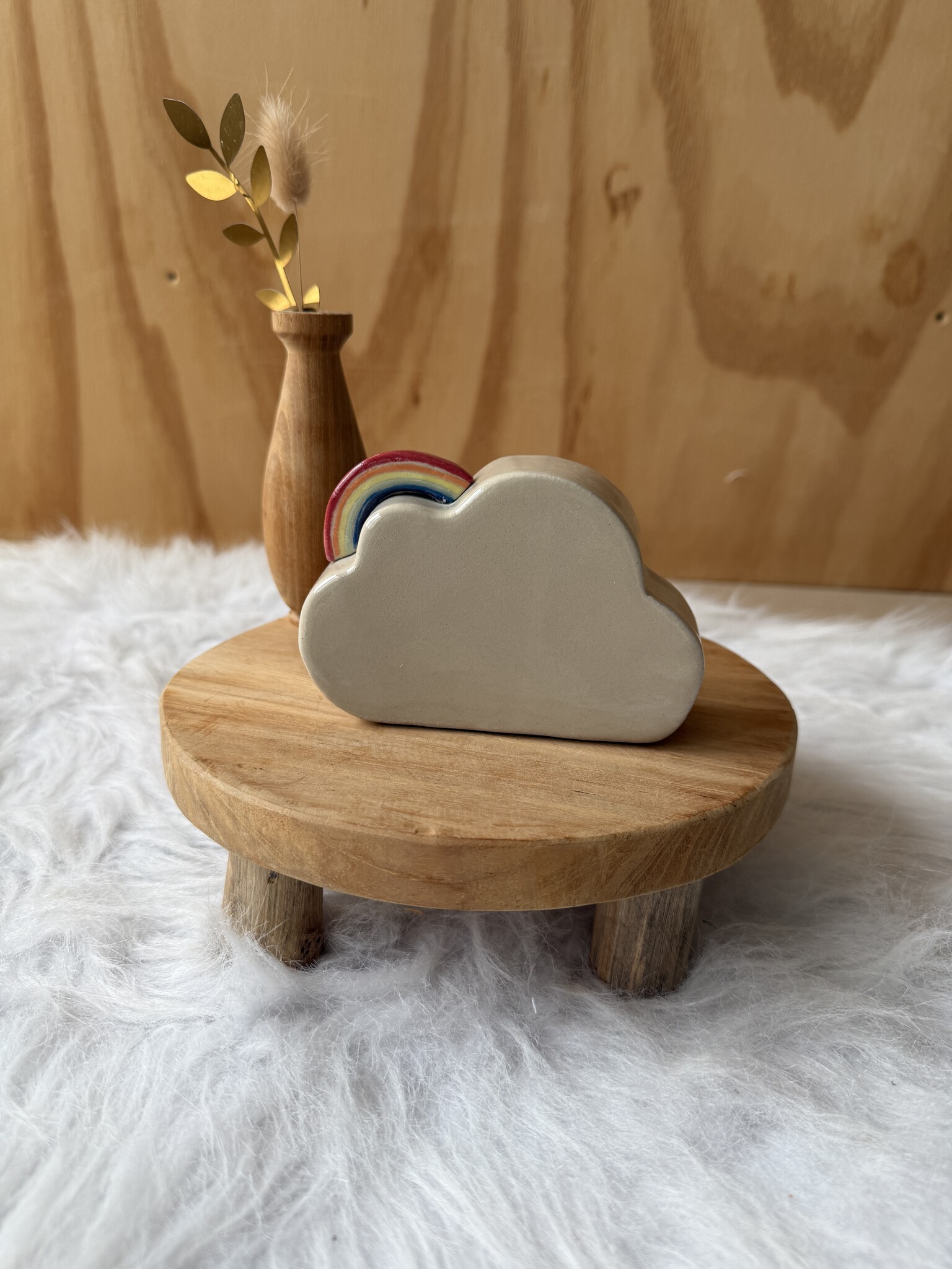 Urn Wolk met regenboog