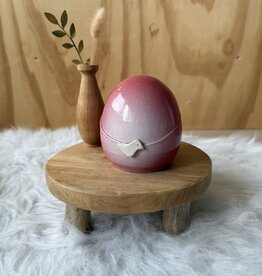 Urn Rood met vogeltje