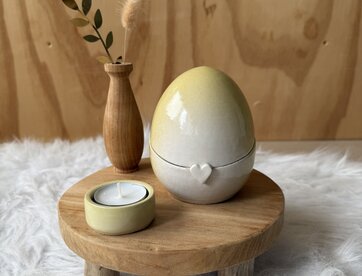 Urn Lichtgeel met hartje