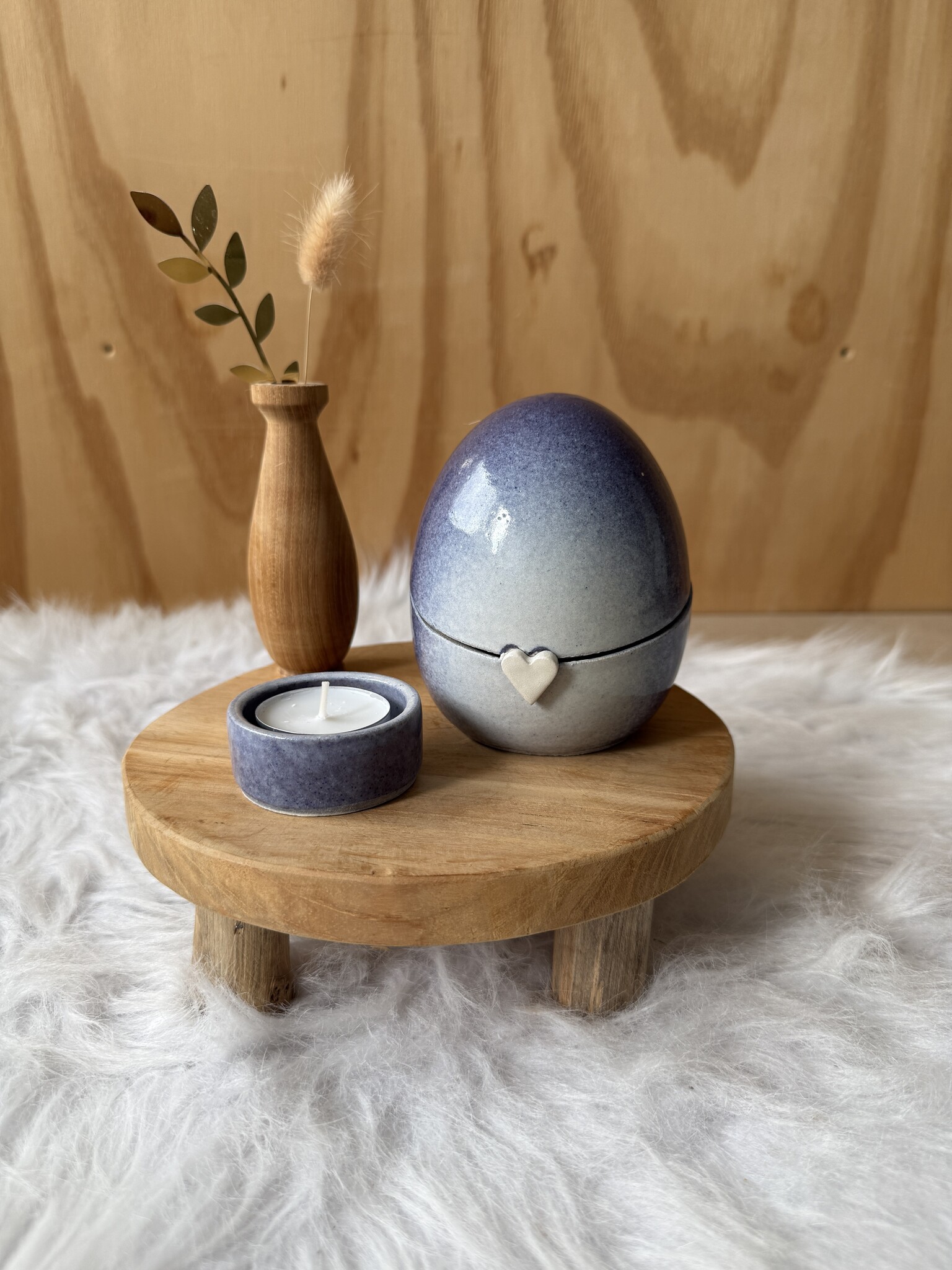 Urn Paars met hartje