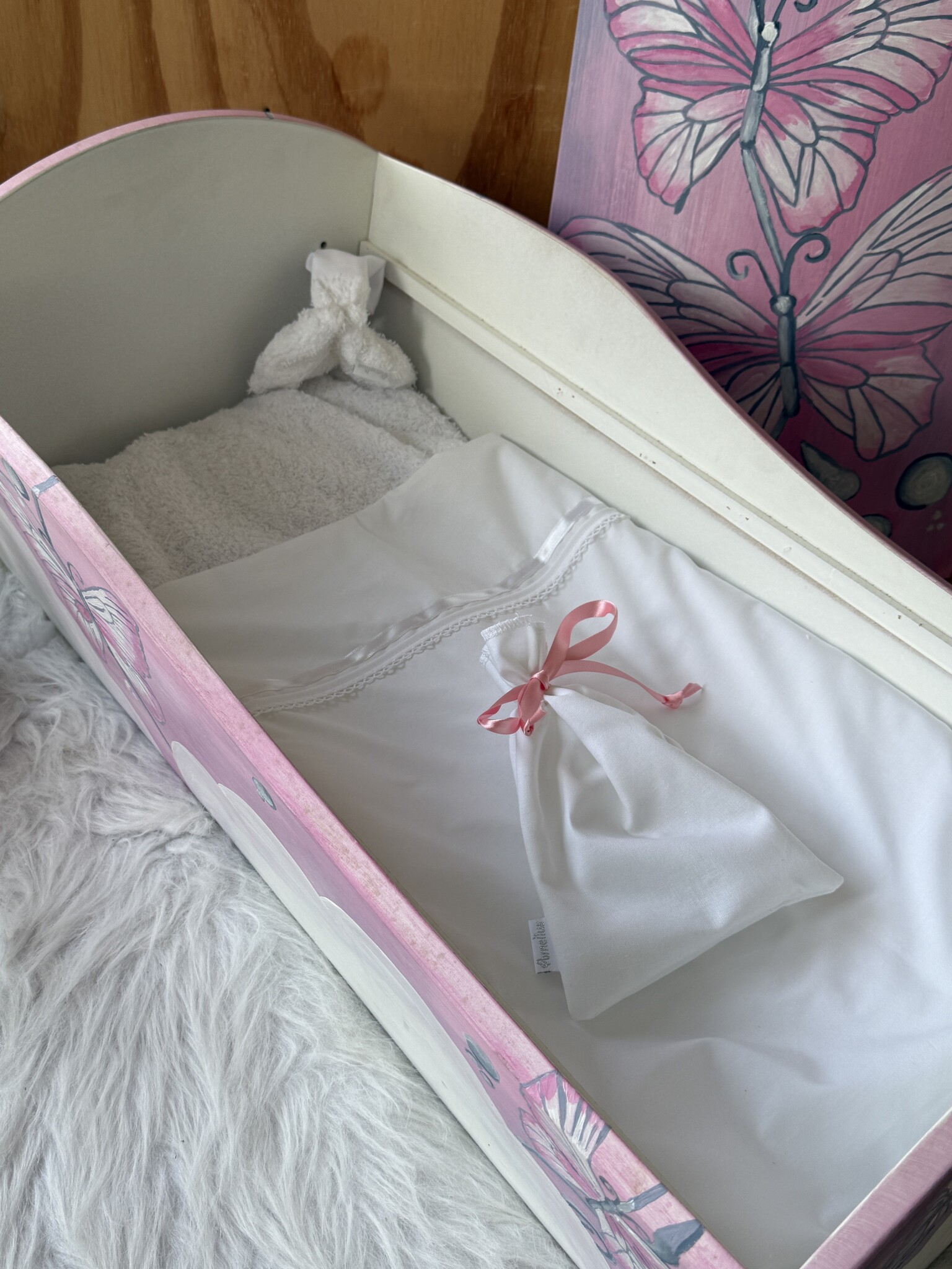 Hout - Stil Roze Vlinder