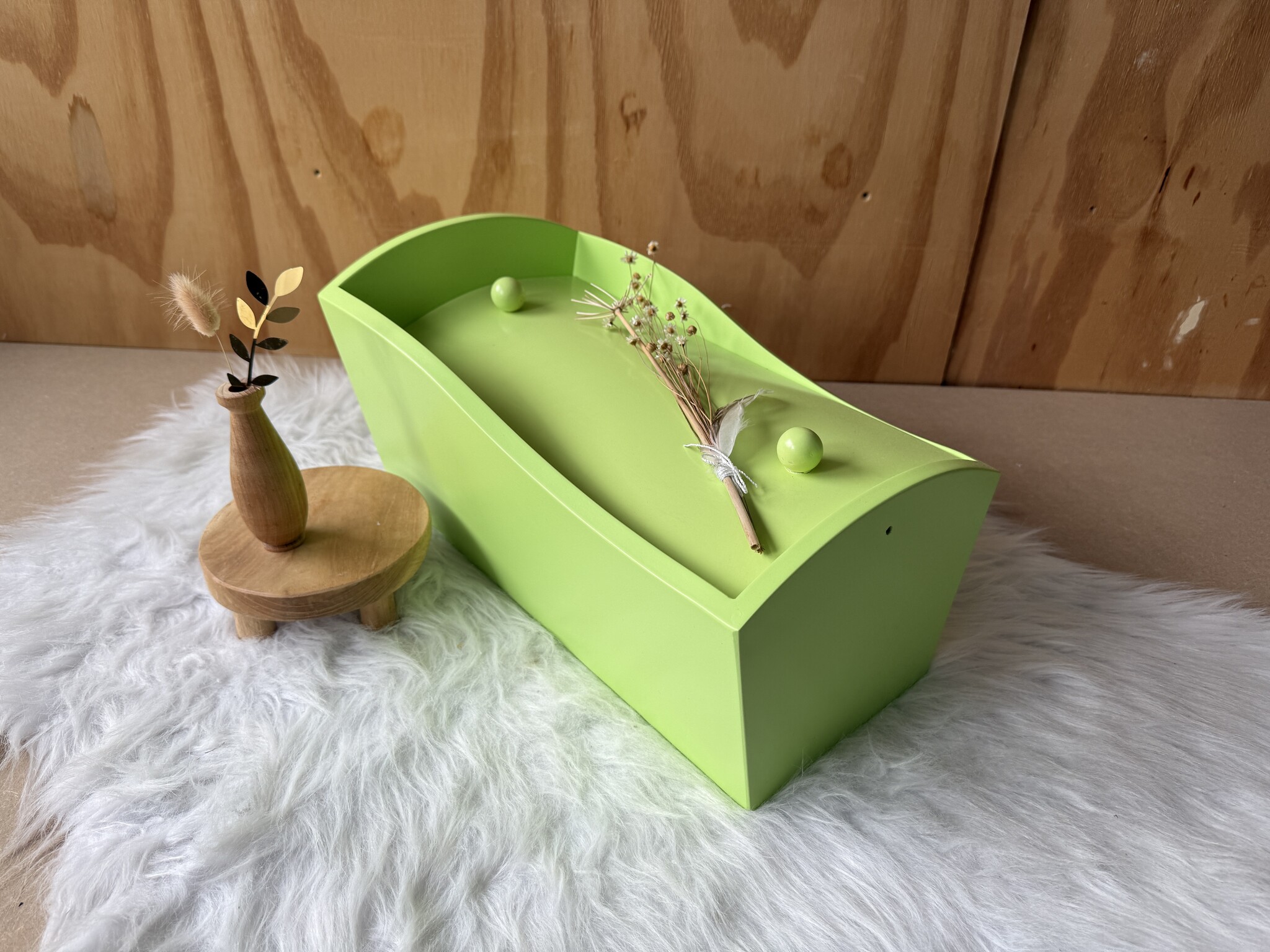 Hout Stil Groen - 60 cm