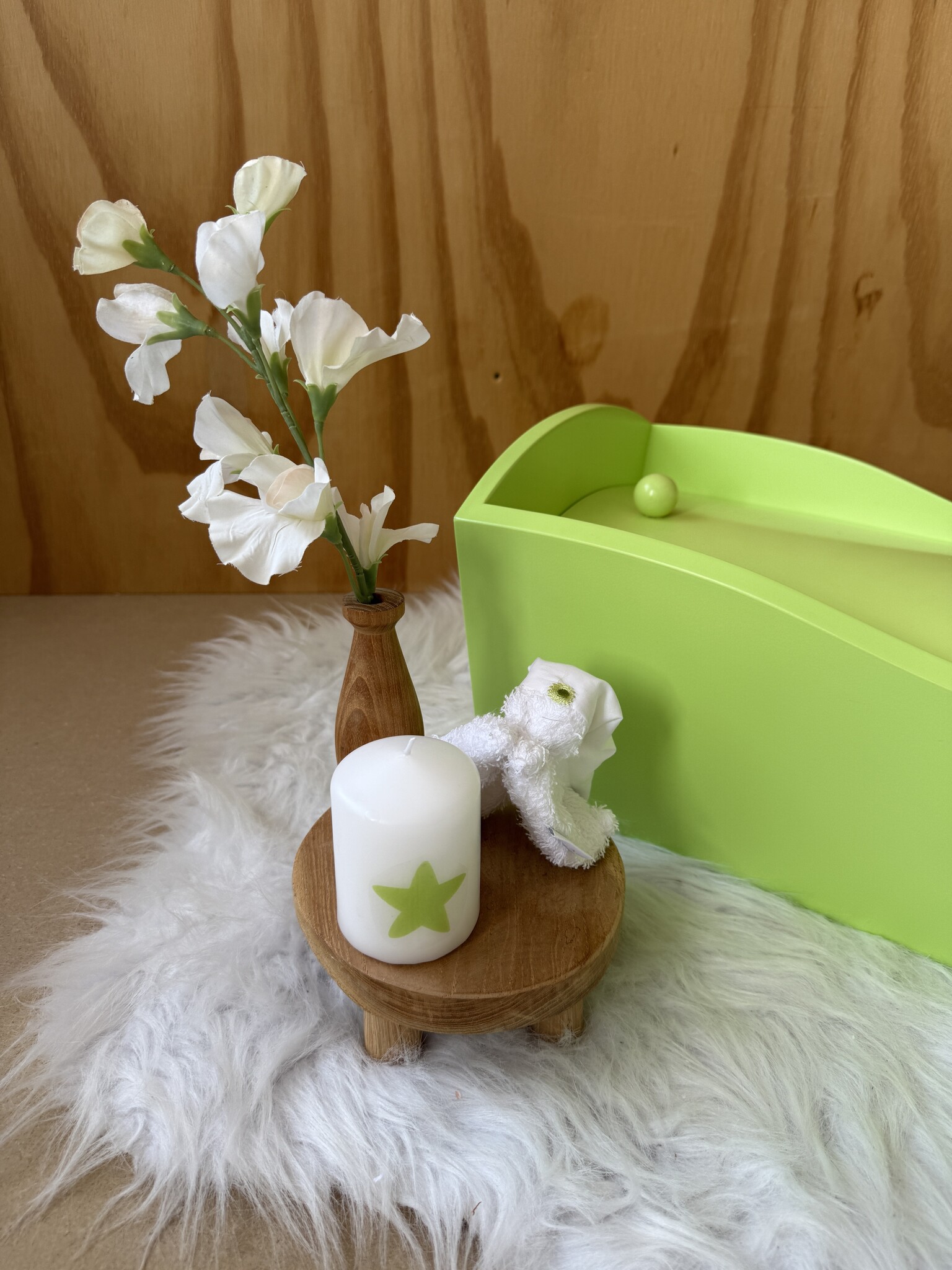 Hout Stil Groen - 60 cm