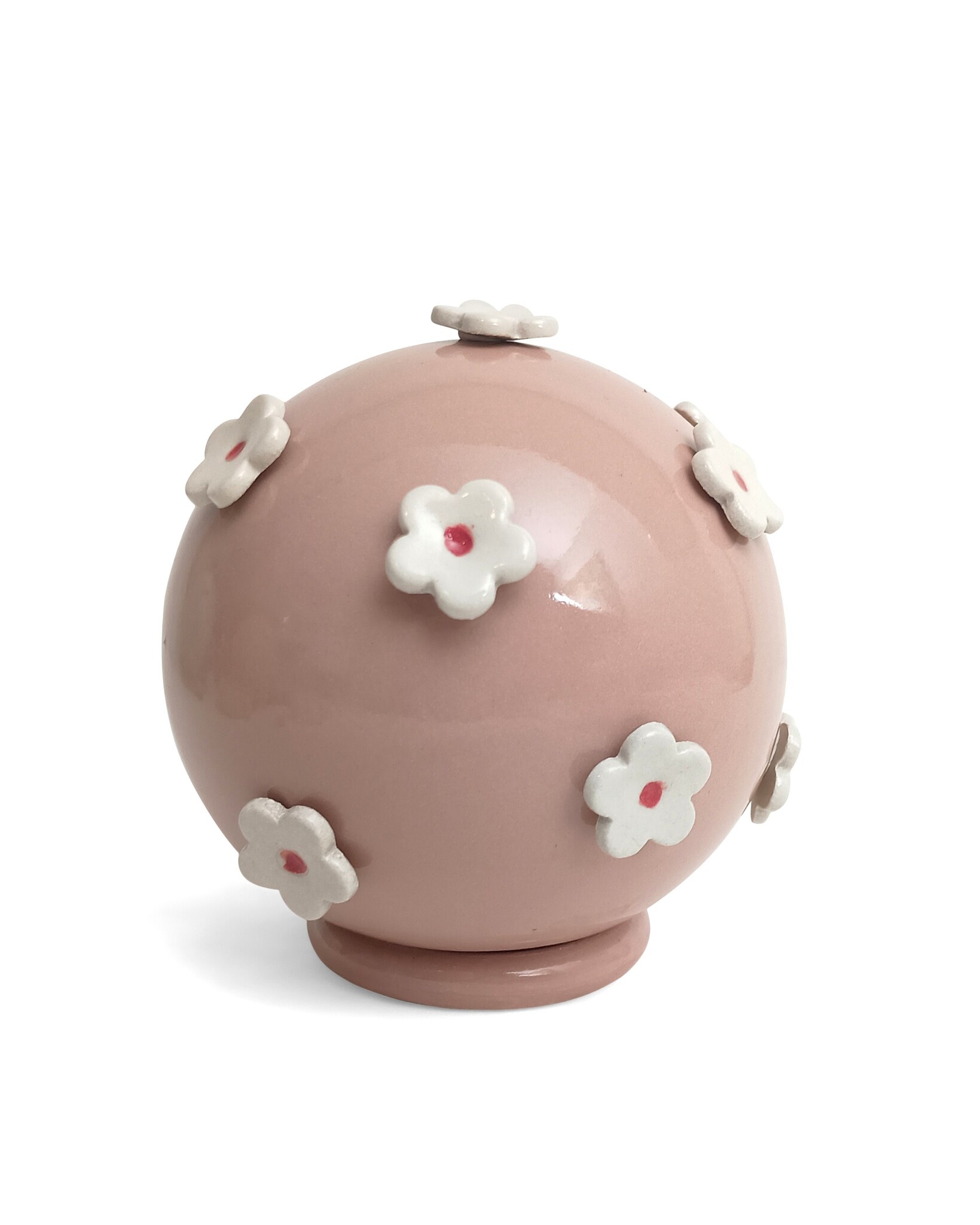 Urn met bloemen roze NIEUW