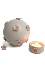Urn met bloemen wit NIEUW
