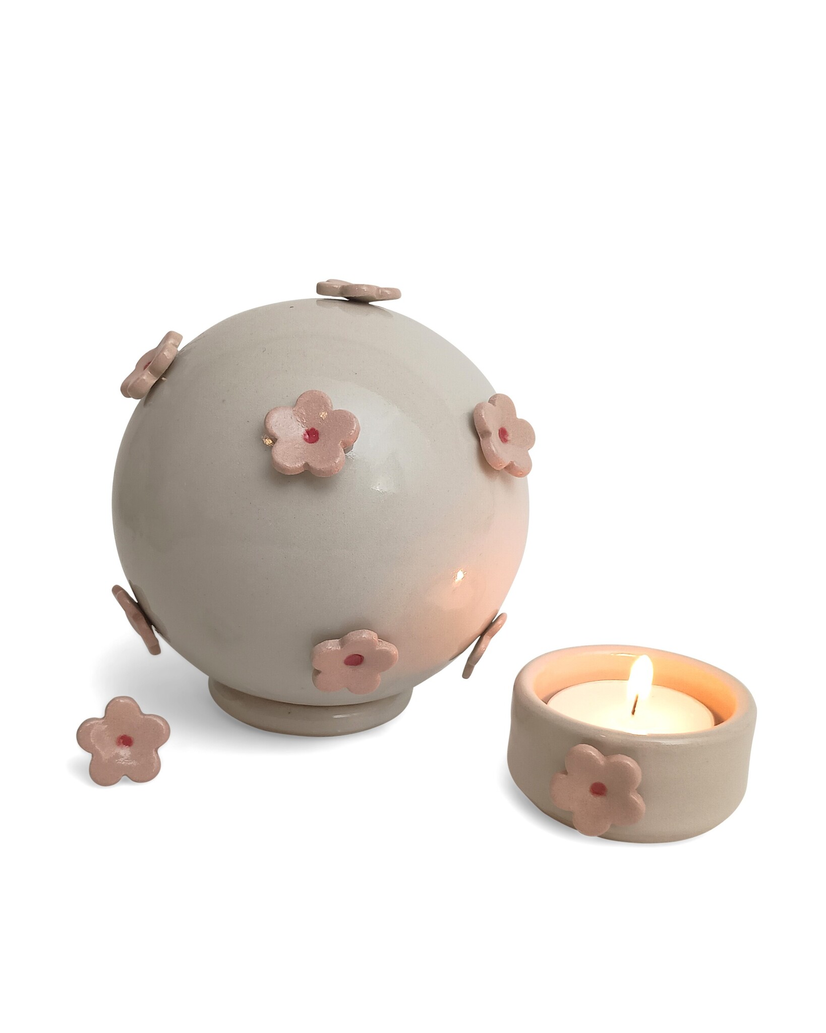 Urn met bloemen wit NIEUW