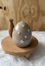Urn Beige met witte sterren NIEUW