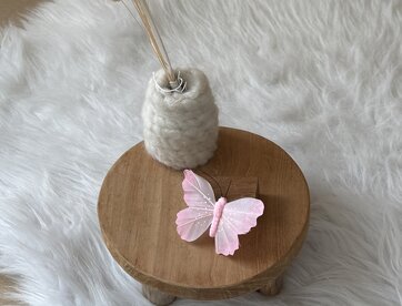 Vlindertje Lichtroze 9 cm