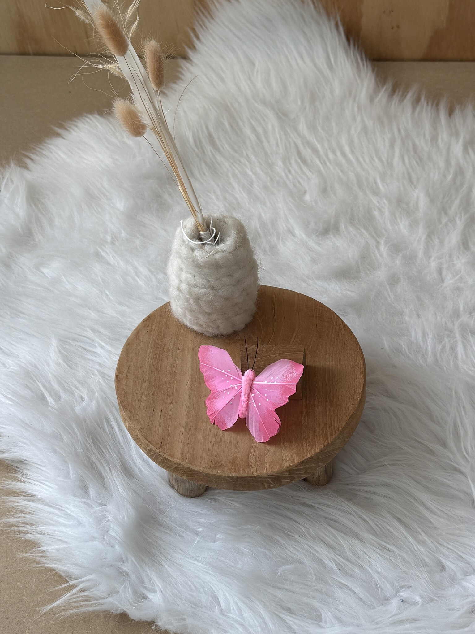 Vlindertje Roze 9 cm