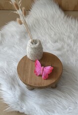 Vlindertje Donkerroze 9 cm