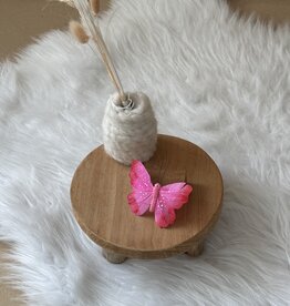 Vlindertje Donkerroze 9 cm