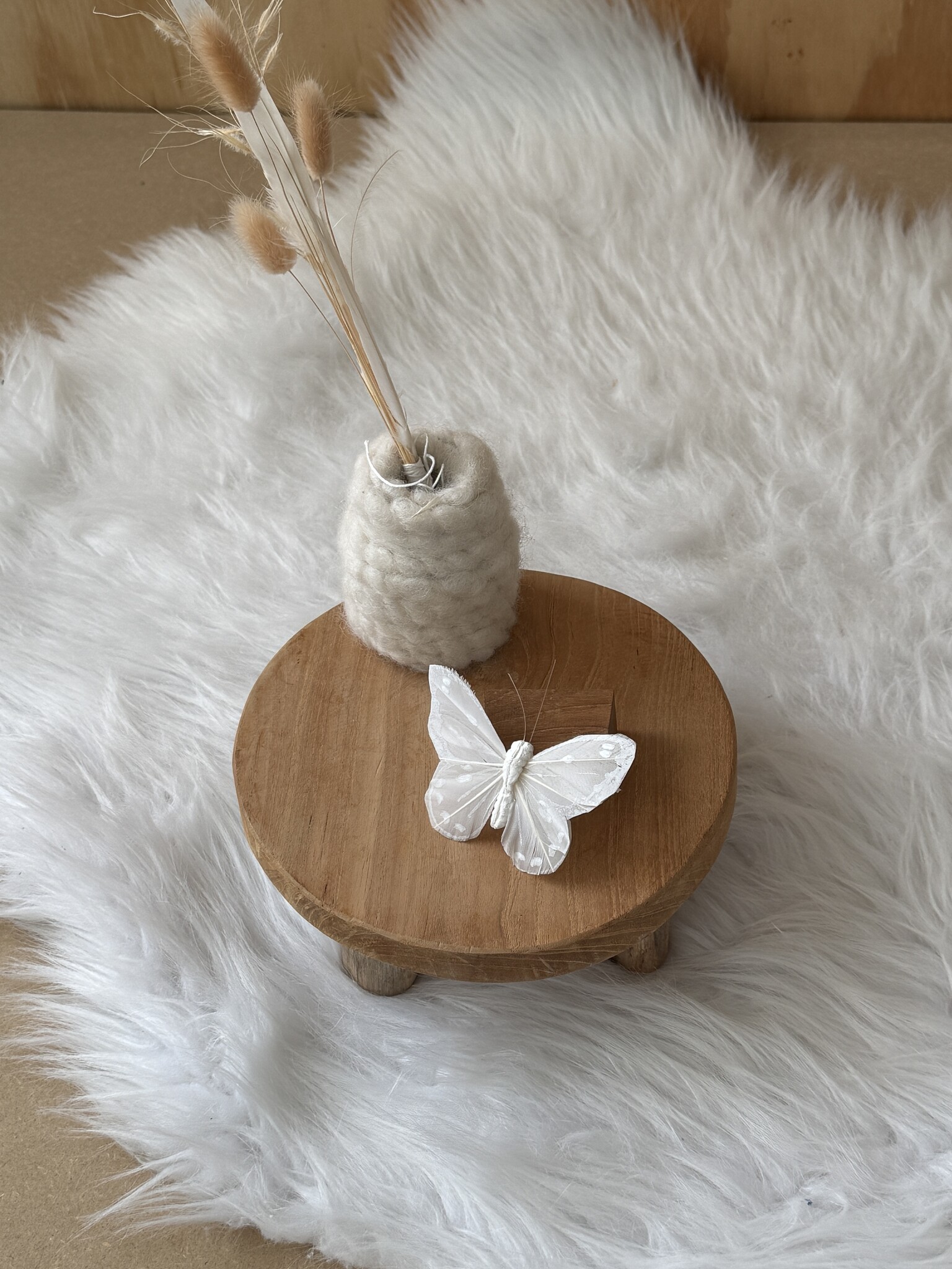 Vlindertje Wit 9 cm