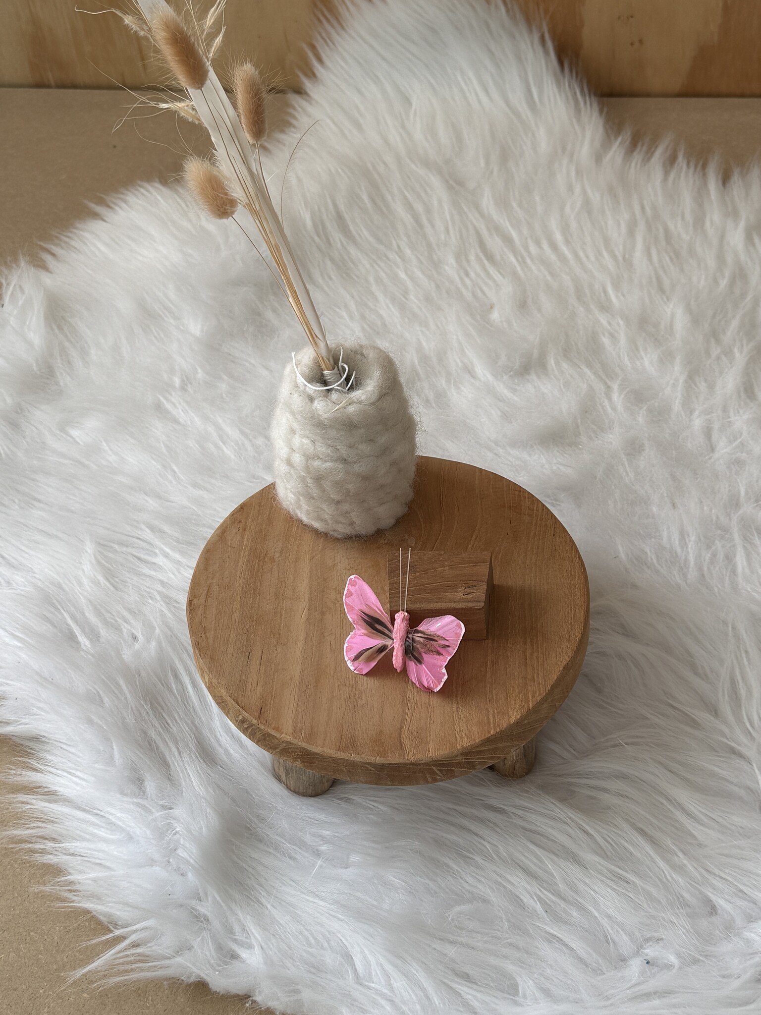 Vlindertje Roze 7 cm