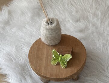 Vlindertje Mosgroen 7 cm