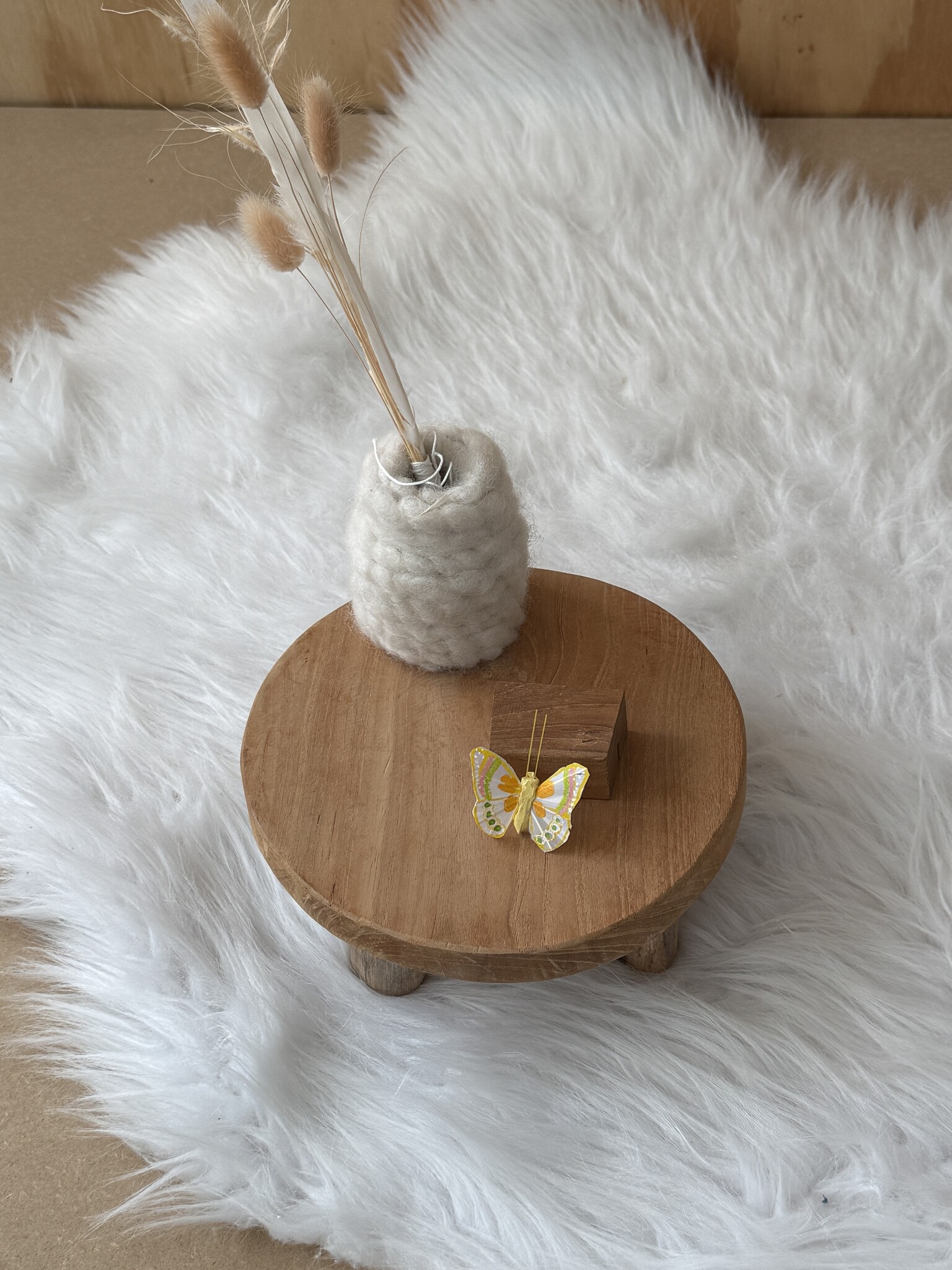 Vlindertjes Geel 5 cm