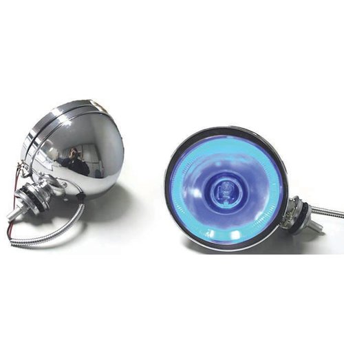 Verstraler chrome 160 mm met blue led Verstraler chrome 160 mm met blue led