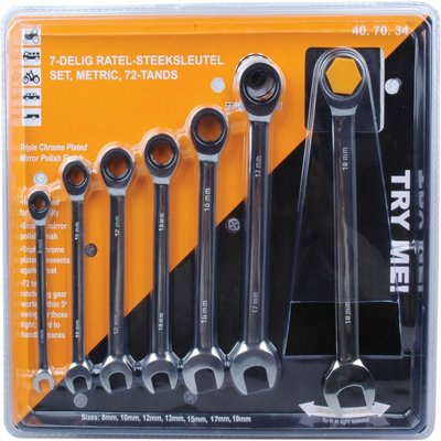 Barntools Ratel steeksleutelset metrisch