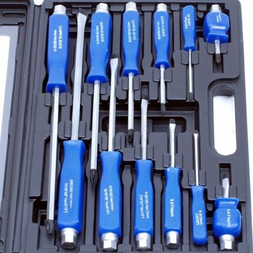 Schroevendraaier set zwaar blauw Schroevendraaier set zwaar blauw