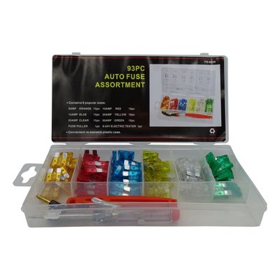 Barntools Assortimentsdoosje zekeringen steek groot set 93 dlg.