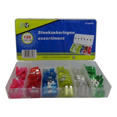 Barntools Assortimentsdoosje Zekeringen Steek Groot 120 Dlg.