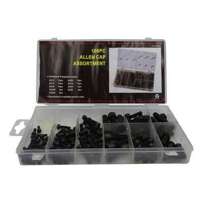 Barntools Assortimentsdoosje inbusbouten 106 dlg. cilinder