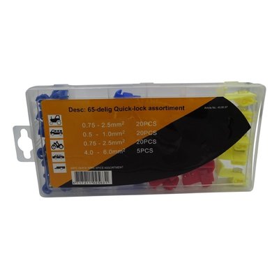 Barntools Assortimentsdoosje kabelverbinders 65 dlg.