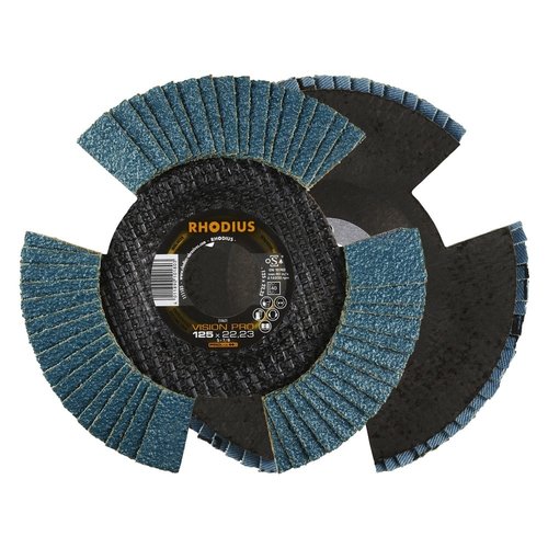 Lamellenschijf V conisch vision pro 125 x 22,23mm K60 10 stuks Lamellenschijf V conisch vision pro 125 x 22,23mm K60 10 stuks