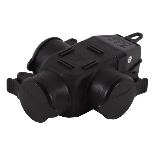 Fluxon Verdeelstekker rubber 230V Fluxon Verdeelstekker rubber 230V