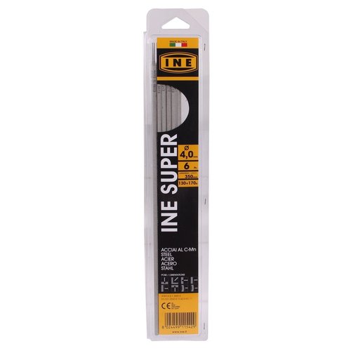 I.N.E. Laselektroden staal rutiel 4,0mm 350mm 6st I.N.E. Laselektroden staal rutiel 4,0mm 350mm 6st