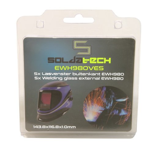 Soldatech Set lasvensters buitenzijde 143,8 x 116,8mm 5 delig Soldatech Set lasvensters buitenzijde 143,8 x 116,8mm 5 delig