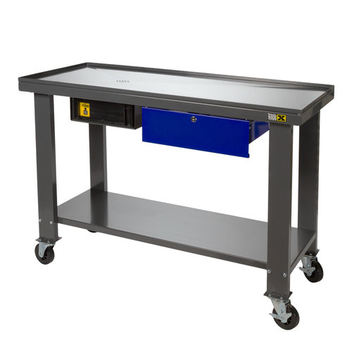 Werktafel met olie opvang Werktafel met olie opvang