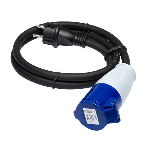 Fluxon Verloopstekker 230V - 16A met 1m kabel