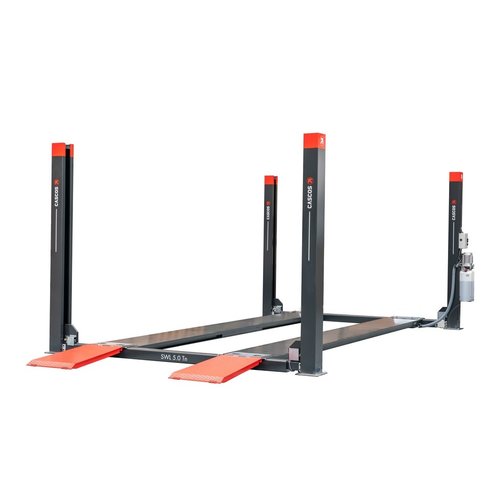 Vier koloms hefbrug 5000kg 5,7m flat 3m doorrijbreedte Cascos Vier koloms hefbrug 5000kg 5,7m flat 3m doorrijbreedte Cascos