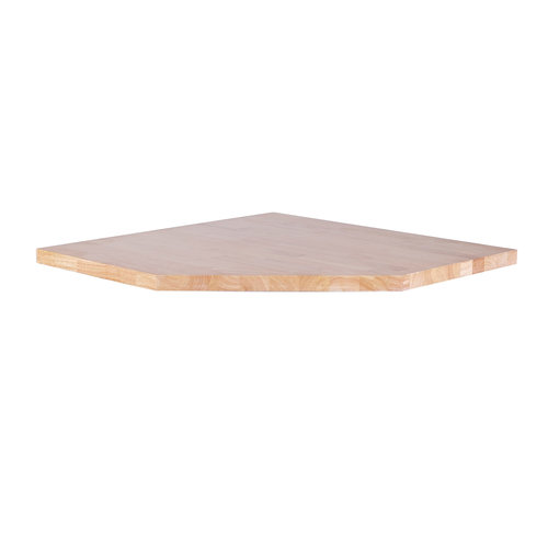 Werkblad massief hout voor hoekkast 864 x 36 x 864 x 1223mm Werkblad massief hout voor hoekkast 864 x 36 x 864 x 1223mm