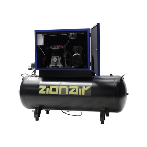 zionair Compressor gedempt 2,2kW 230V  10 bar 200L tank