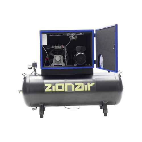 zionair Compressor gedempt 2,2kW 230V  10 bar 200L tank