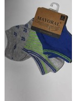 Mayoral Mayoral sokjes enkel 3 paar in blauw/grijs tinten
