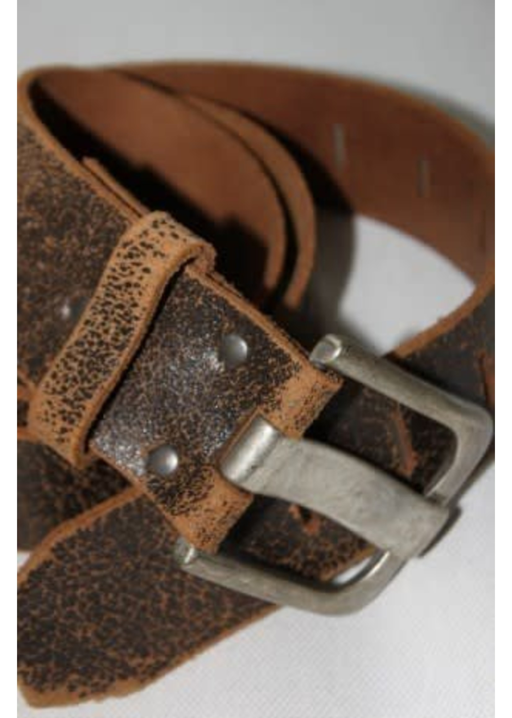 Riem cognac geschuurd 5 cm. breed