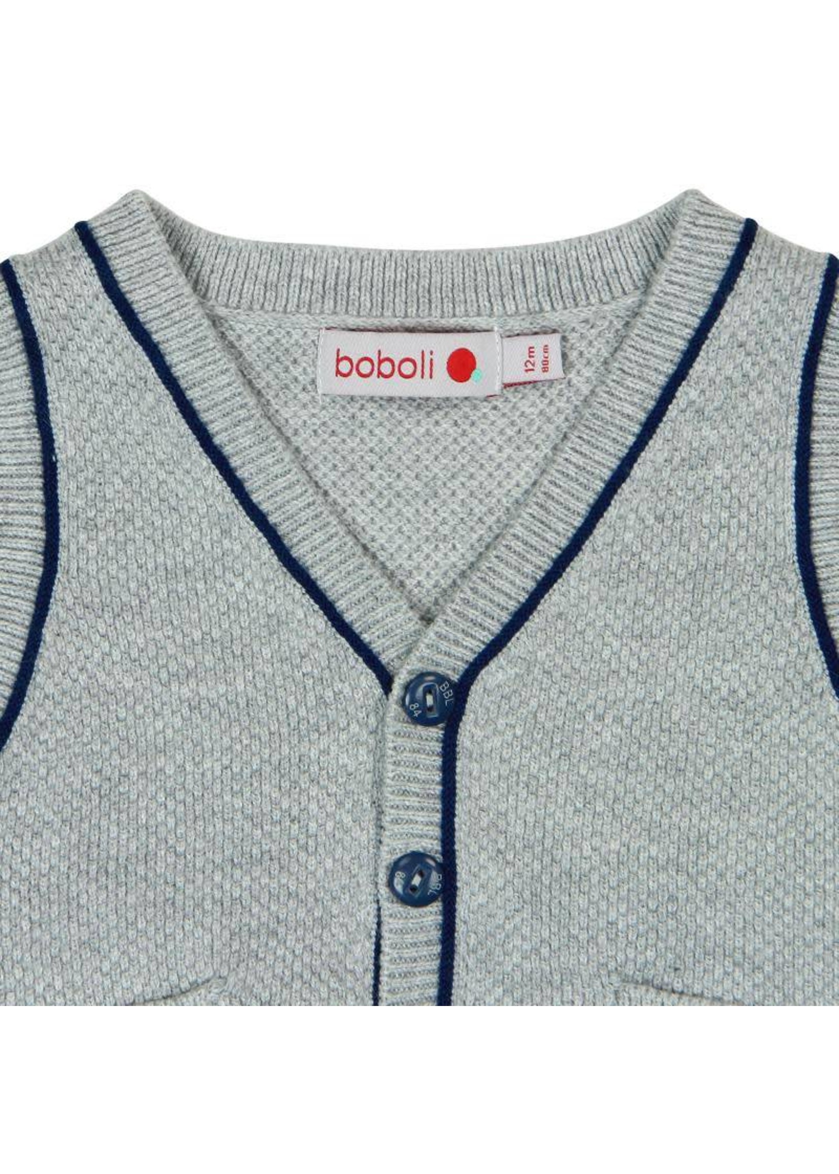 Boboli Boboli Knitwear vest for baby boy pearl