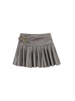 Boboli Synthetic leather skirt for girl steel