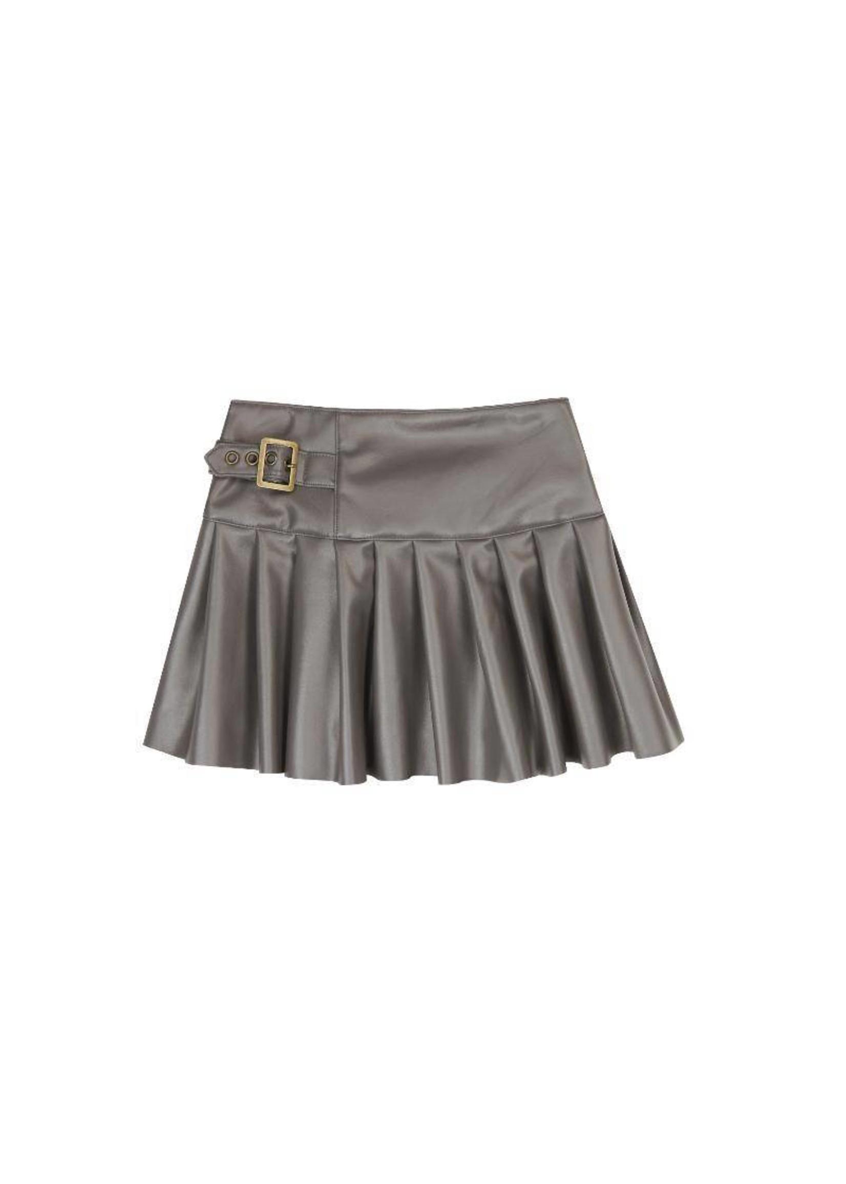 Boboli Synthetic leather skirt for girl steel