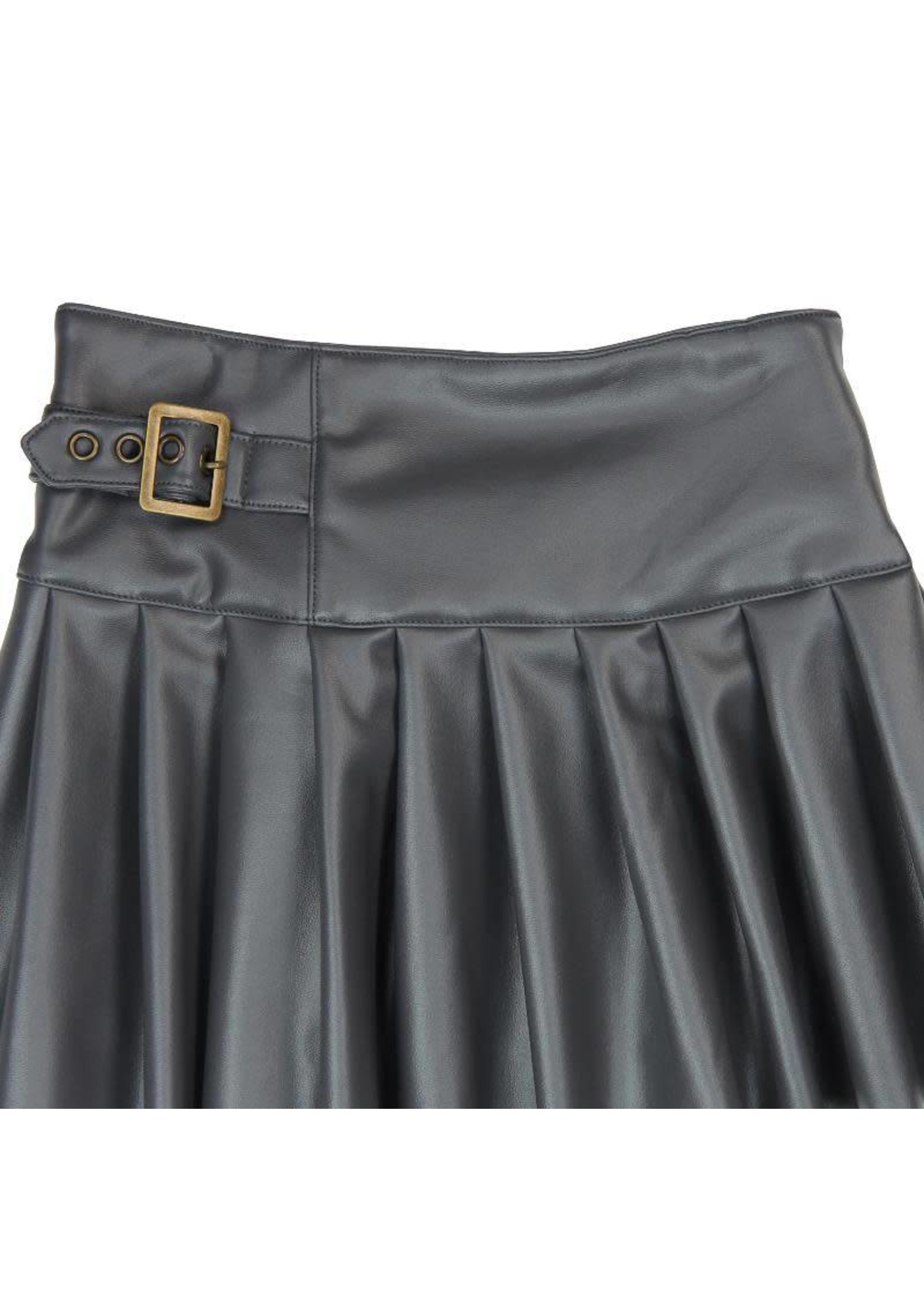 Boboli Synthetic leather skirt for girl steel