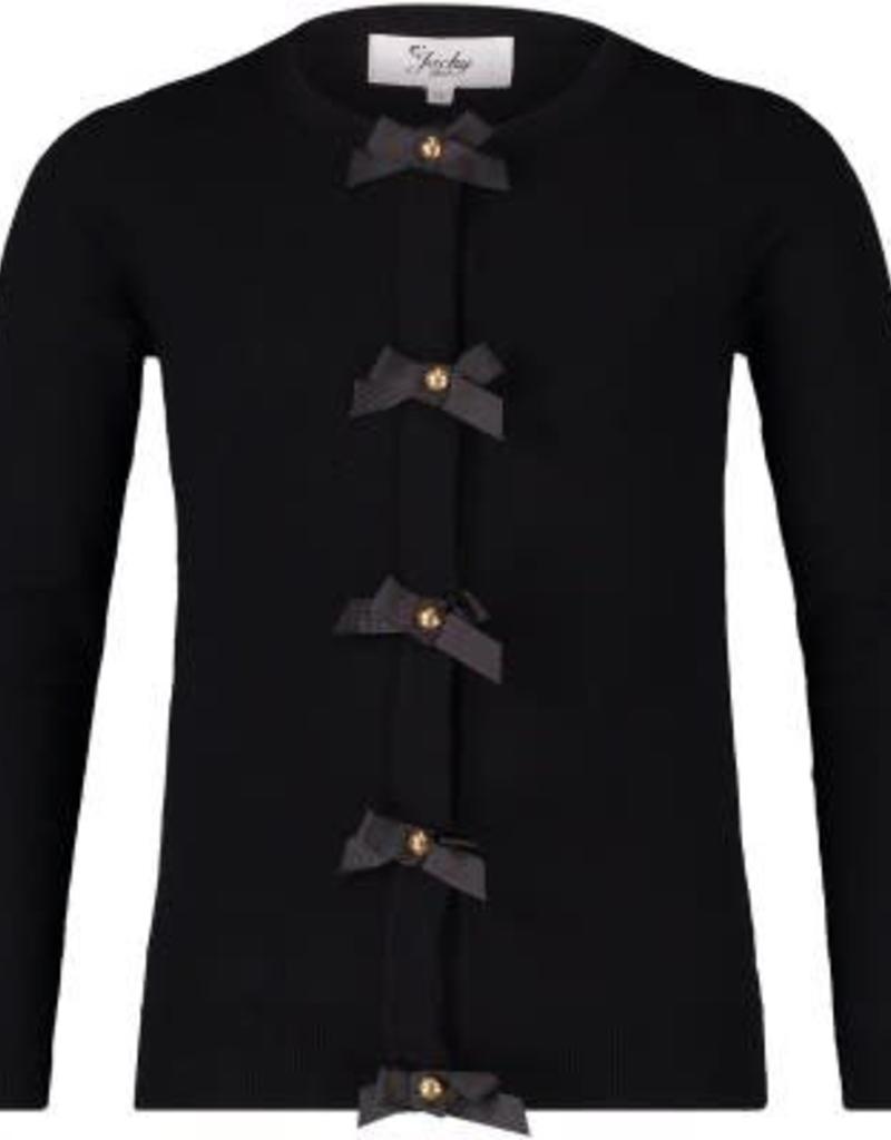 Wonderlijk Jacky Jacky Vest fijn gebreid zwart met satijnen strikjes - Villa Rose IG-42