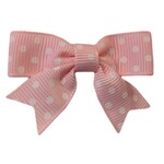 Hairclippy Strik roze met stipjes