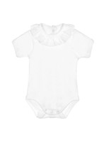 Babidu Babidu romper off white met roesel