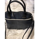 Tas blauw met slangen print met extra hengsel